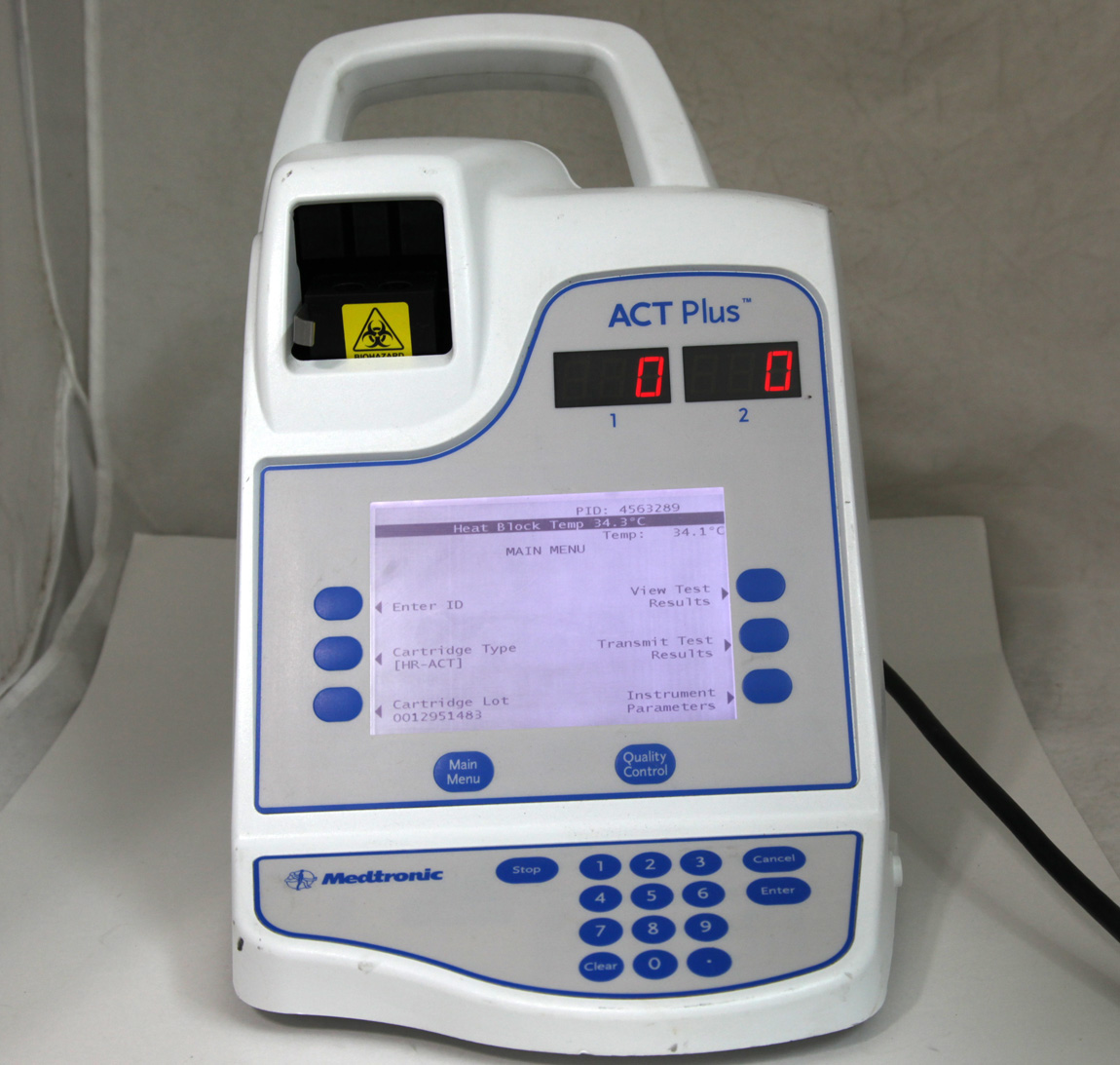 Medtronic ACT PLus ACT100 Automated Coagulation Timer Version 2.0.2